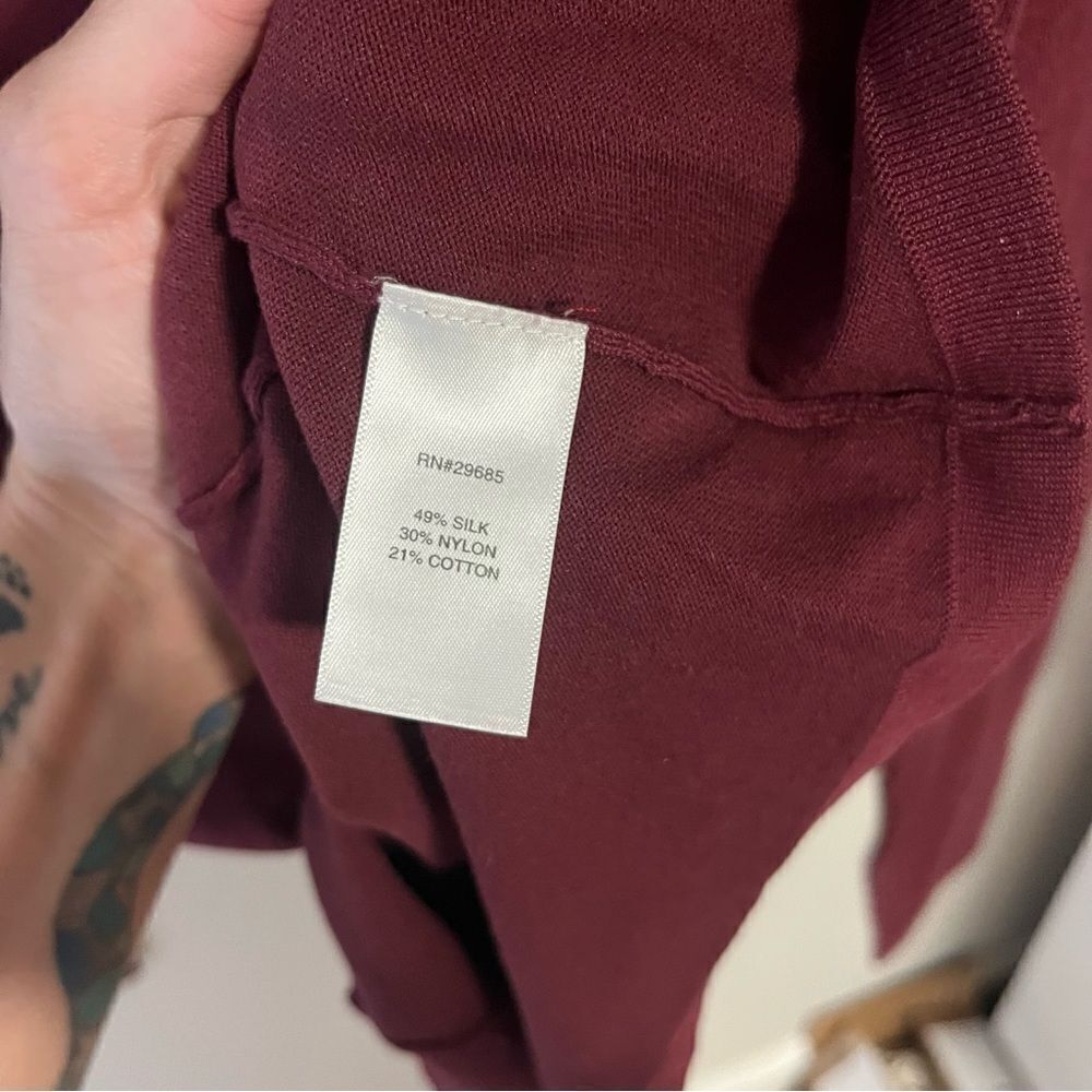 Pendleton Maroon Silk Blend Sweater - image 3